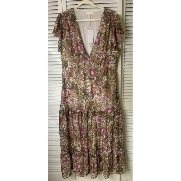Baevely Dresses & Skirts - Baevely Boho Floral Midi Dress Size 2X